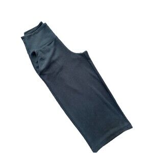 Athleta Wide Leg Cropped Yoga Pants XS Charcoal High Rise Lounge Stretch Lounge